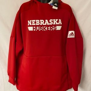 NWT Adidas sz 2XL Hoodie NEBRASKA HUSKERS Pullover